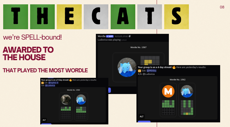 Slide from the staff awards